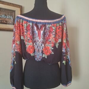 FREE In a Bundle! Flying tomato Anthropologie crop top boho floral top size M